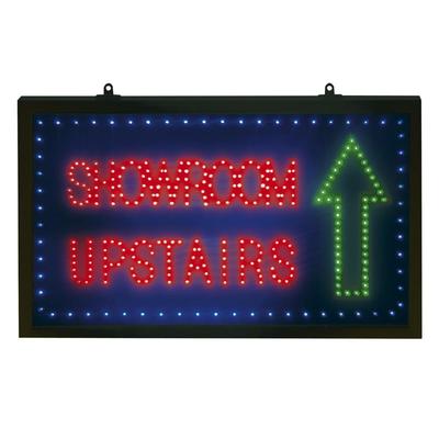 Large Blue Static Showroom Upstairs LED Sign - main image
