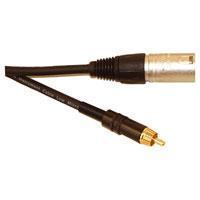 Black Professional 1m Screened 3 Pin XLR Line Plug To Phono Plug