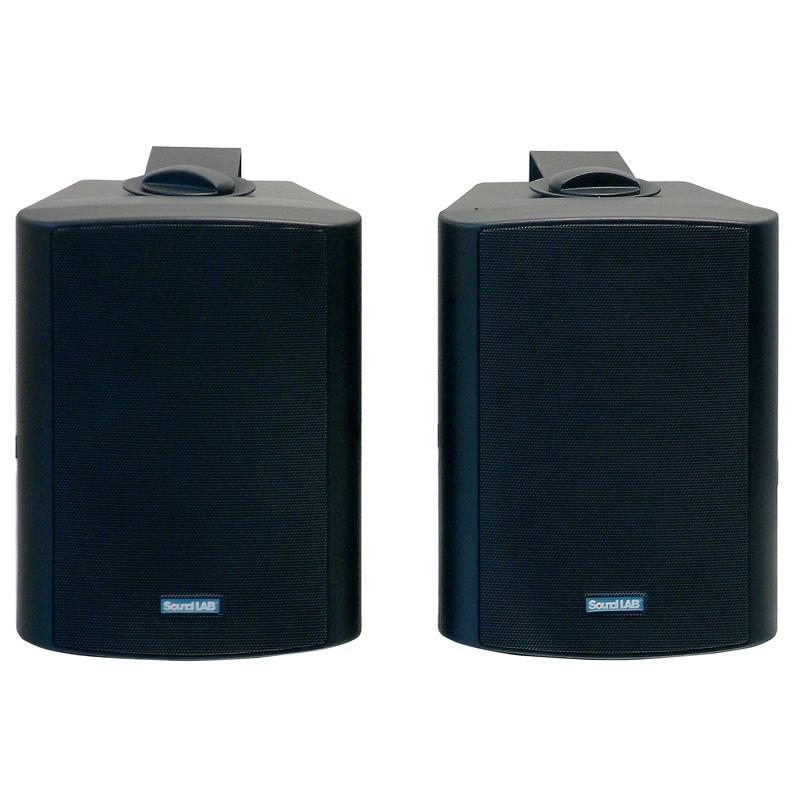 Soundlab Black 2 x 30 W 130 mm Powered Speakers With Mounting Brackets - main image