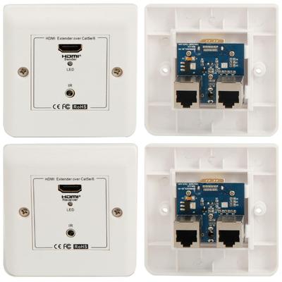 HDMI 1080P Wall Plate Extender with IR over CAT5e/6 - 30M