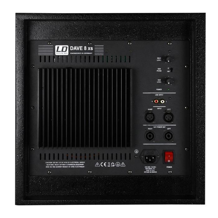 LD Systems Dave 8XS Compact Multimedia PA System 350W - Black - main image