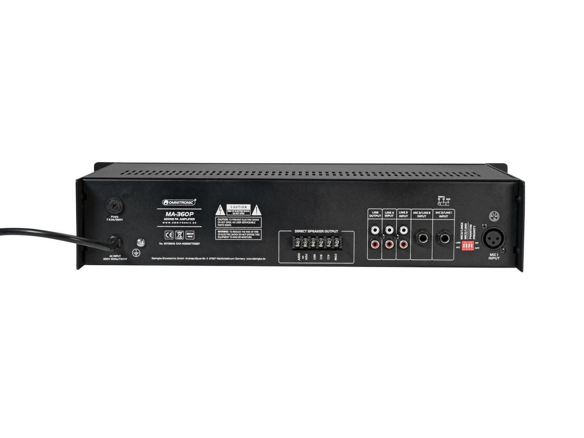 MA-360P 100v PA Mixing Amplifier 360W - main image