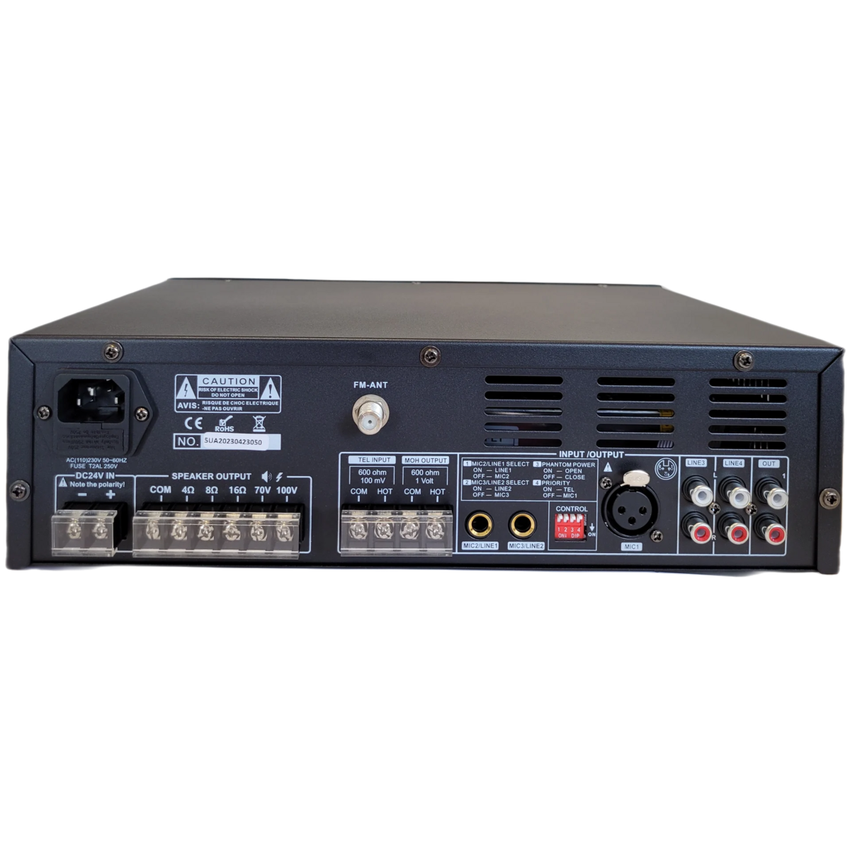 Dateq MA-60D 60W 100V Line Mixing Amplifier with DAB Radio - main image