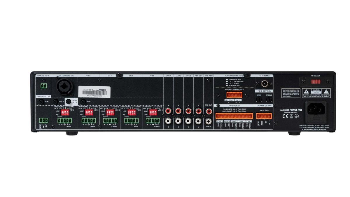 Fonestar MAX-360Z Multi-Zone PA Amplifier - main image