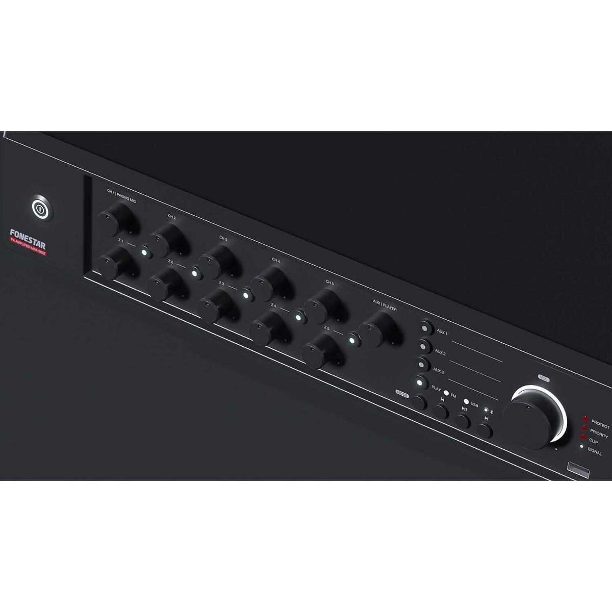 Fonestar MAX-480Z 480W 100V PA Amplifier (5 or Single Zone) - main image