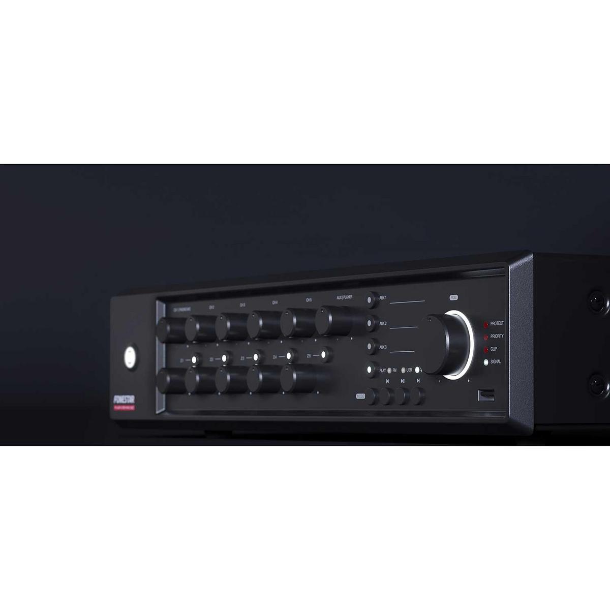 Fonestar MAX-480Z 480W 100V PA Amplifier (5 or Single Zone) - main image