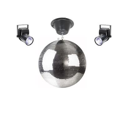 Professional 40cm Mirrorball 5x5mm With 2 X Lights And Motor
