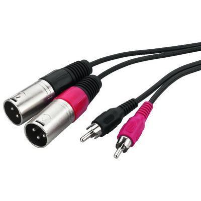 MCA-127P 2 x Male XLR to 2 X RCA Plug 1M