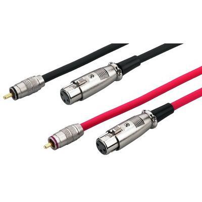 MCA-308J Pair of XLR-Female to RCA Cable 3M Black/Red