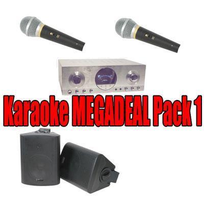 Karaoke Megadeal Pack 1 - Includes Speakers Amp & Microphone