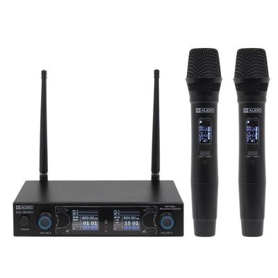 W Audio DM 800H Twin Handheld UHF Wireless Microphone System