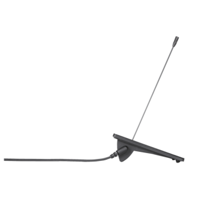 MPX-48 4-Zone Paging Microphone With Touch Screen - Black - Side View  - main image