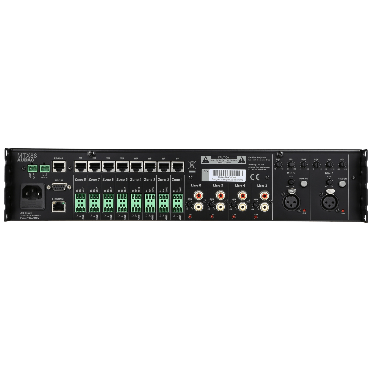 Audac MTX88 8-Zone Audio Matrix Smart Phone Controllable - main image