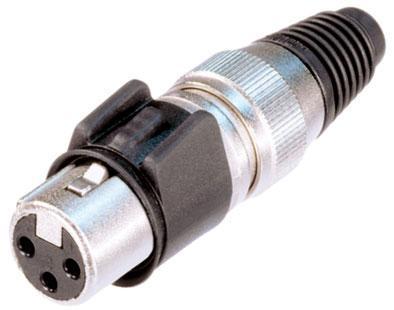 Neutrik Nickel NC3FX-HD 3 Pole XLR Waterproof Cable Connector