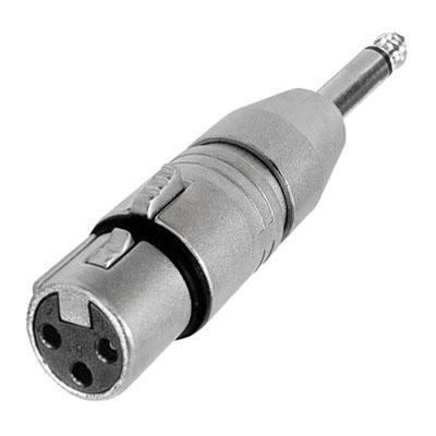 Neutrik Silver NA2FP 2 Pole XLR Female To Mono Jack Adaptor