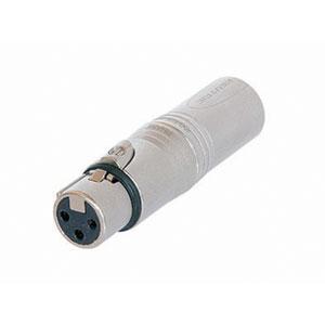 Neutrik Silver NA3F5M 3 Pole Female XLR To 5 Pole Male XLR DMX Adaptor - main image