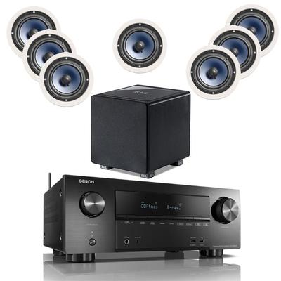 Denon AVC-X3700H With 7 RC60i 1 REL HT1003 Subwoofer