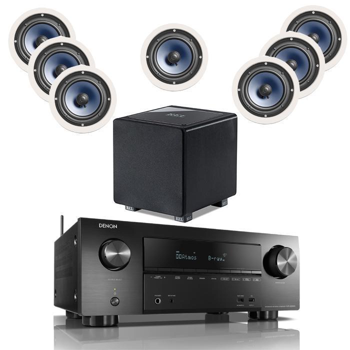 Denon AVC-X3700H With 7 RC60i 1 REL HT1003 Subwoofer