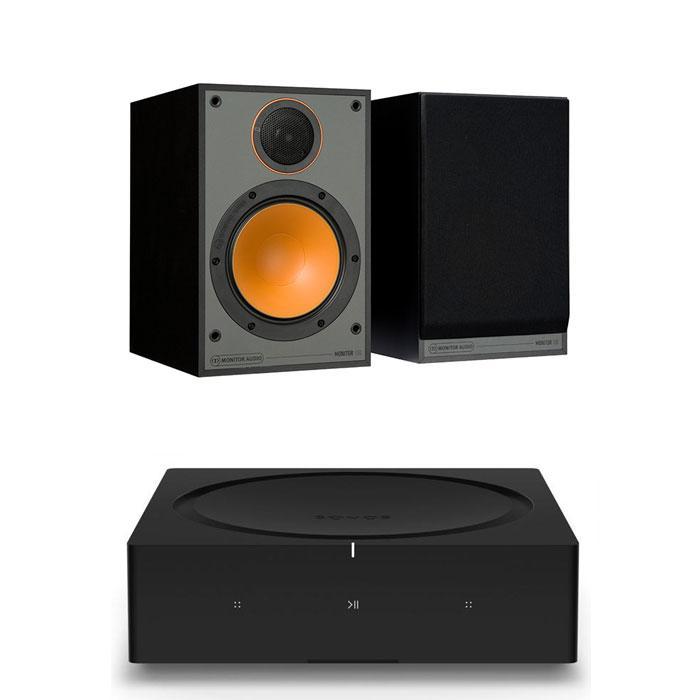 Sonos Amp With 2 x Monitor 100 Bookshelf Speakers