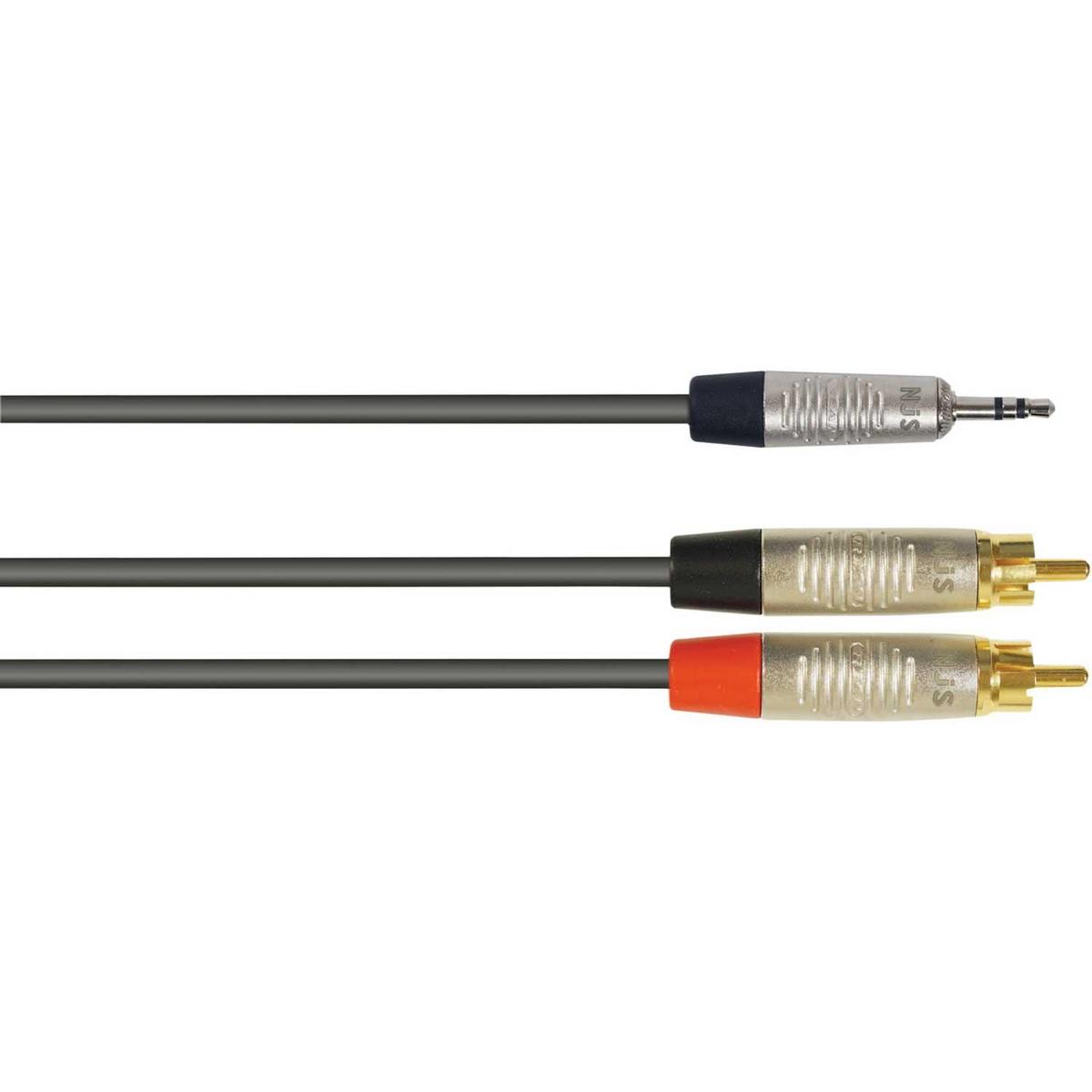 High Quality 3.5mm Stereo Jack to 2 x RCA Lead - main image
