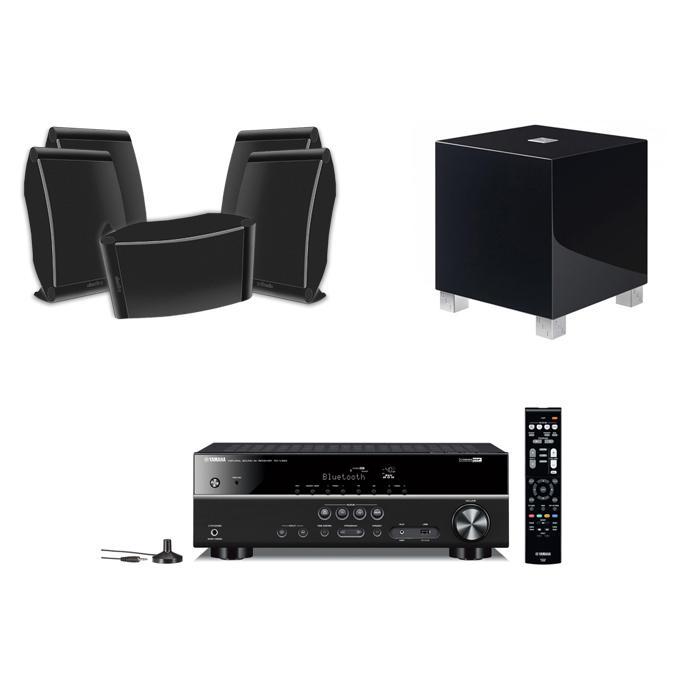 Yamaha RX-V383, 5 x Polk OWM3 Speakers & REL T5i Sub - main image