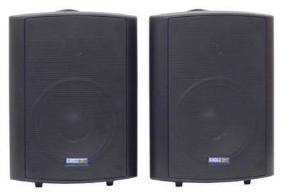 Pair of Black 100V Line 50W Background Music Speakers