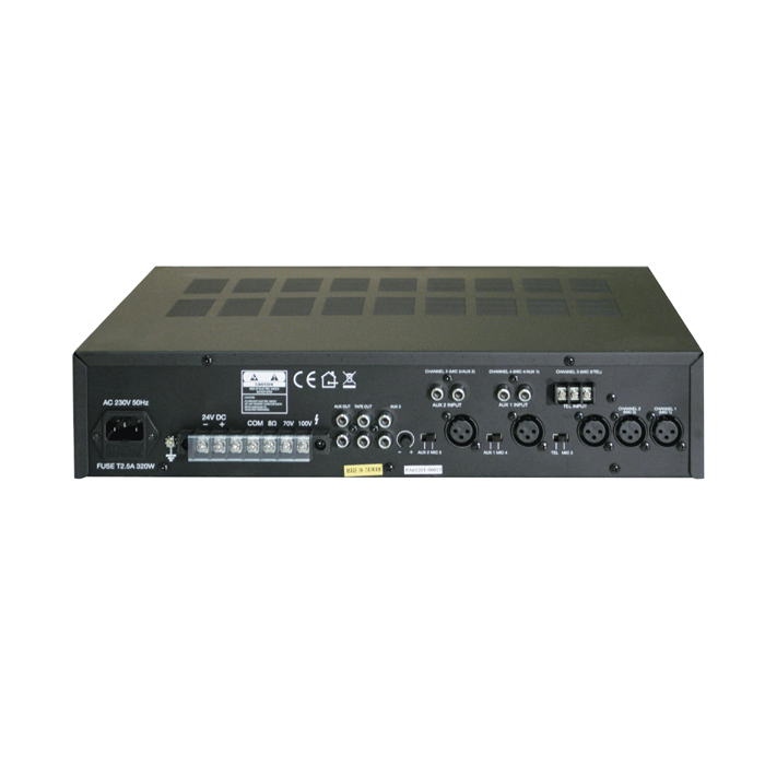 Eagle PA6120T 100V Line Mixer Amplifier 120W RMS - Rear View - main image