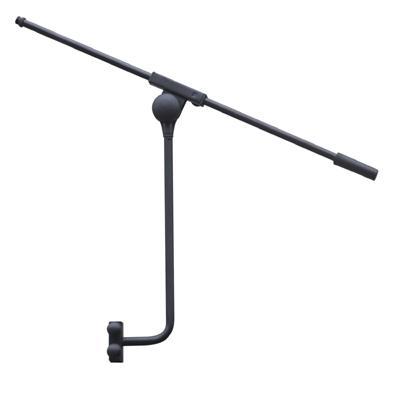 Black Pole-Mount Microphone Boom Arm with Angle and Extension Adjust
