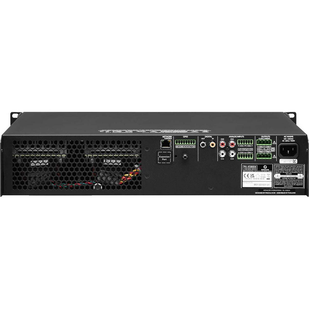 Monacor PA-4500DX 4 or 2 Zone 2,000W Mixing Amplifier - main image