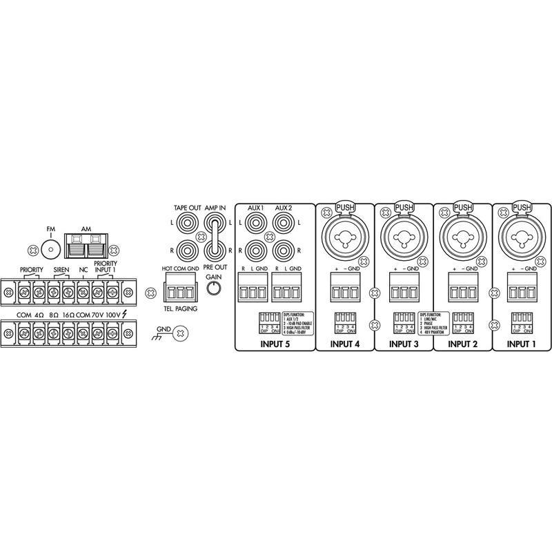 PA-8120RCD - Rear Panel - main image