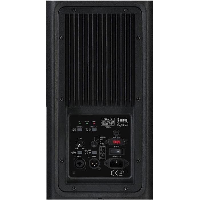 IMG Stageline PAK-410 10" Active PA Speaker - Rear - main image