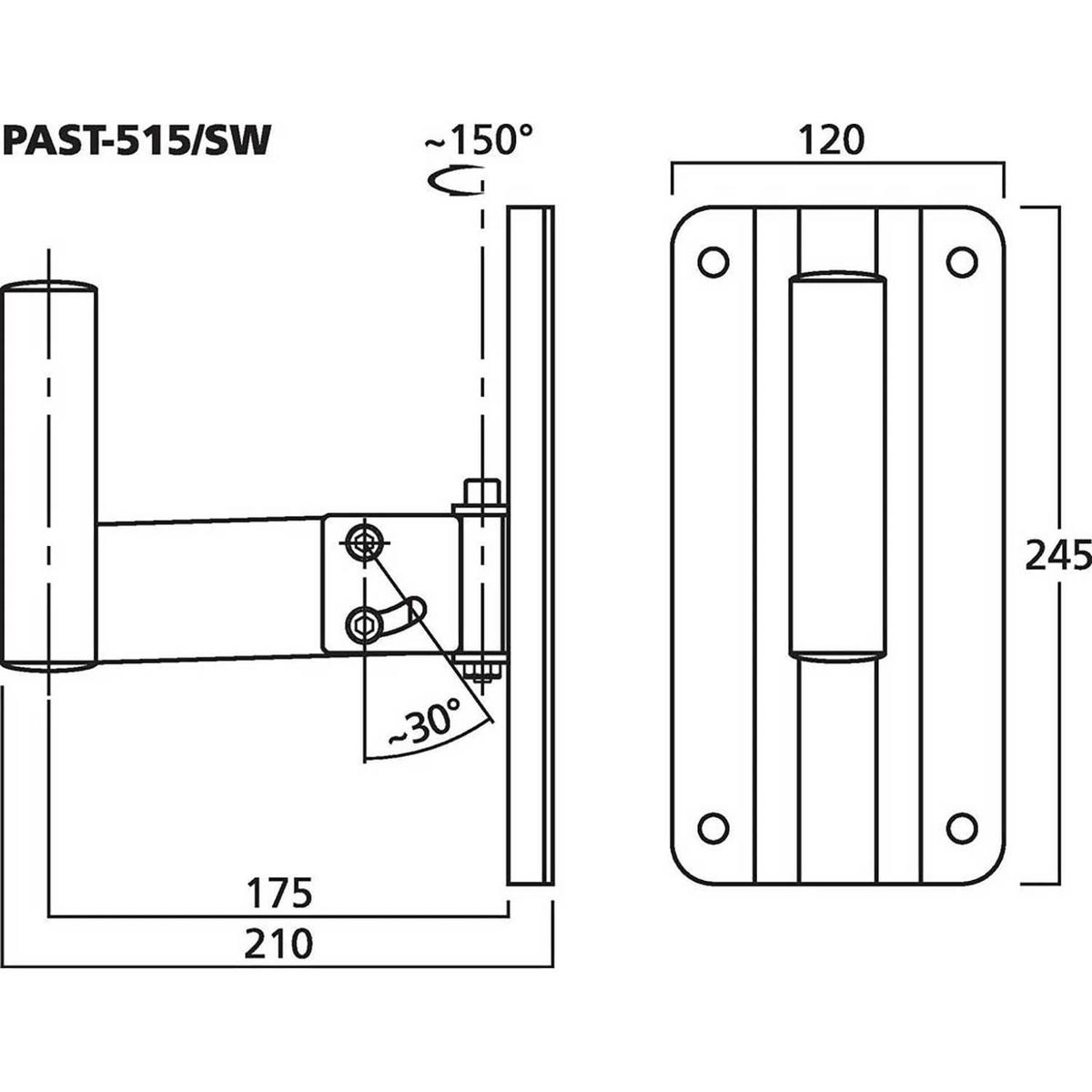 IMG Stageline PAST-515/SW Wall Bracket for PA Speakers - main image