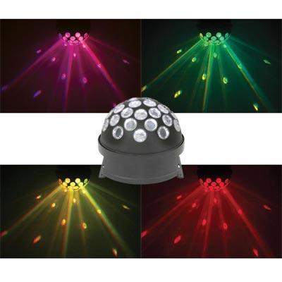 Rotating LED Fireball Party Light With Pink, Green, Yellow And Red Background Effects