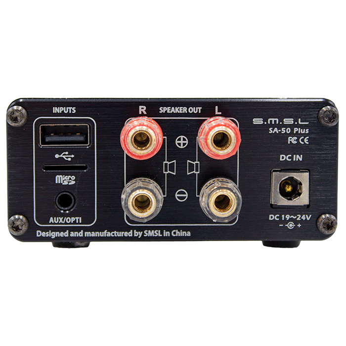 SMSL SA50 PLUS Micro Amplifier with Optical Input 2 x 50W - main image