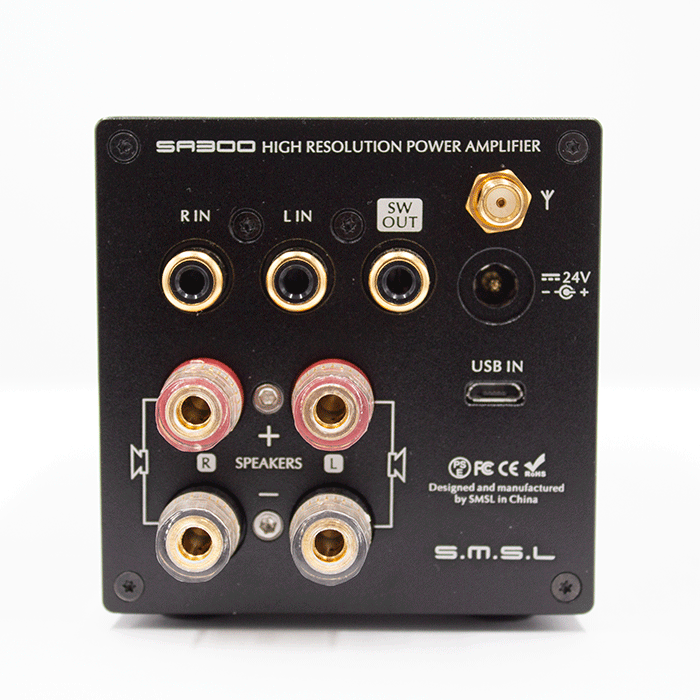SMSL SA300 Hifi Amplifier USB Bluetooth 2 x 80W - Black  - main image