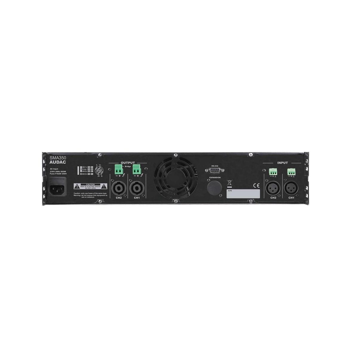 Audac SMA350 WaveDynamics Dual-Channel Power Amplifier - 2 x 350W - main image