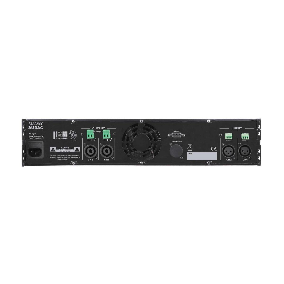 Audac SMA500 WaveDynamics Dual-Channel Power Amplifier - 2 x 500W - main image