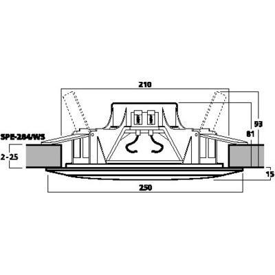 Water Resistant Humidity Proof Ceiling Speakers 100W Max - Schematic - main image
