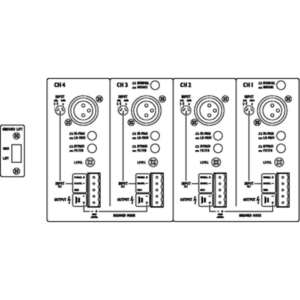 STA-1504 4-Channel PA Amplifier with Integrated Limiter - main image