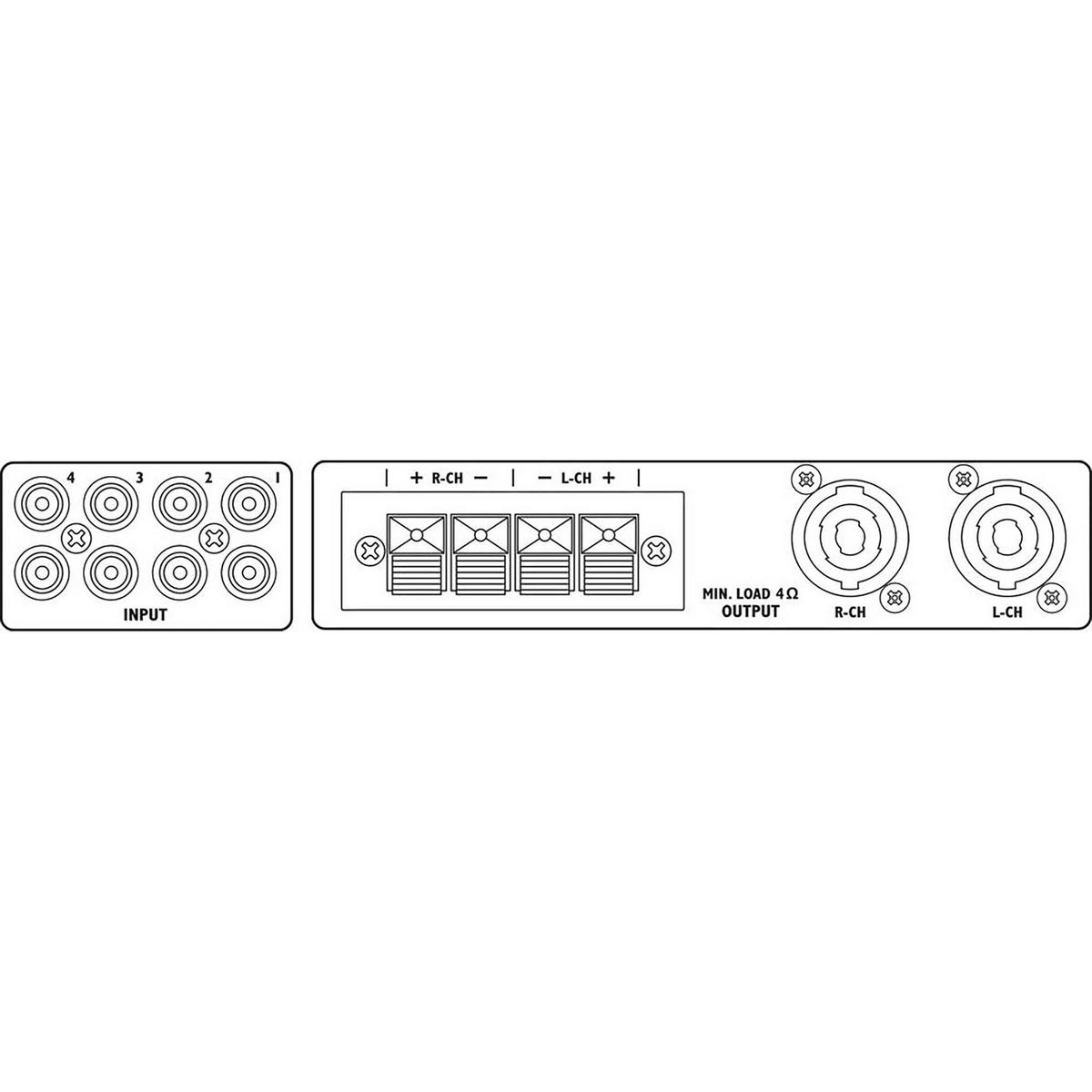 Monacor STA-200D Digital Power Amplifier with 5 Line Inputs 300W Max - main image