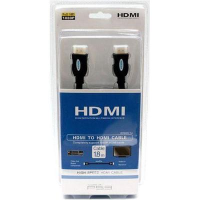 Xbox 360/PS3 HDMI Cable 1.8m Metal Netting Braids Ver 1.3 Black - main image