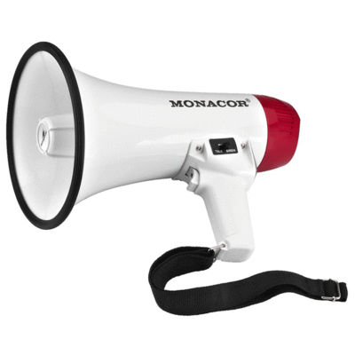 Monacor TM-10 Megaphone 10W With Strap - White/Red