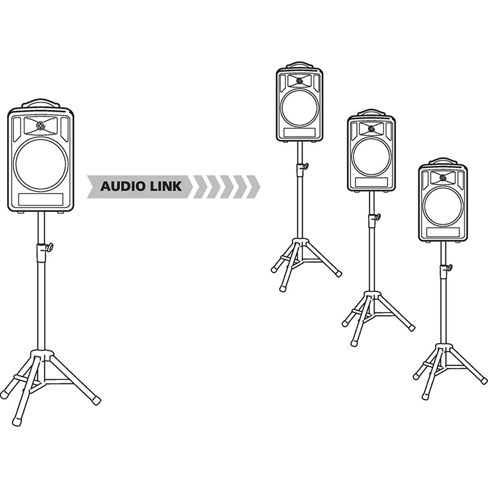 TXA-822CD 50W Wireless Portable PA System with Dual Receiver &amp; CD Player - main image