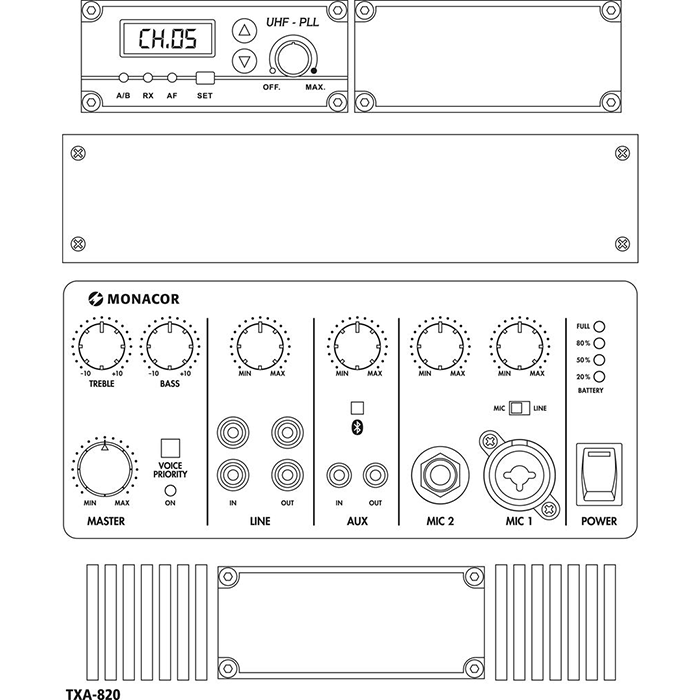 TXA-820 50W Wireless Portable PA System - main image