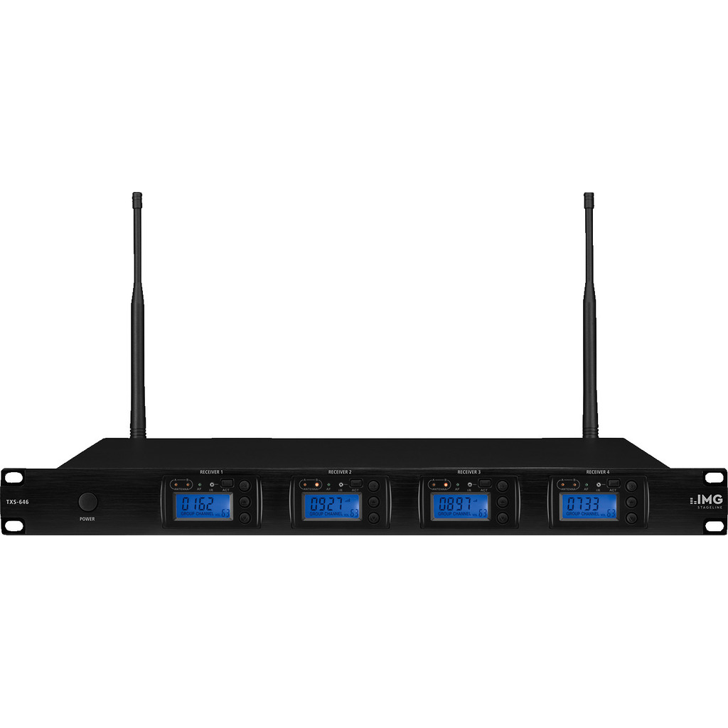 Quad Wireless Microphone System with 2 x Hand Held and 2 x Tie Clip - main image