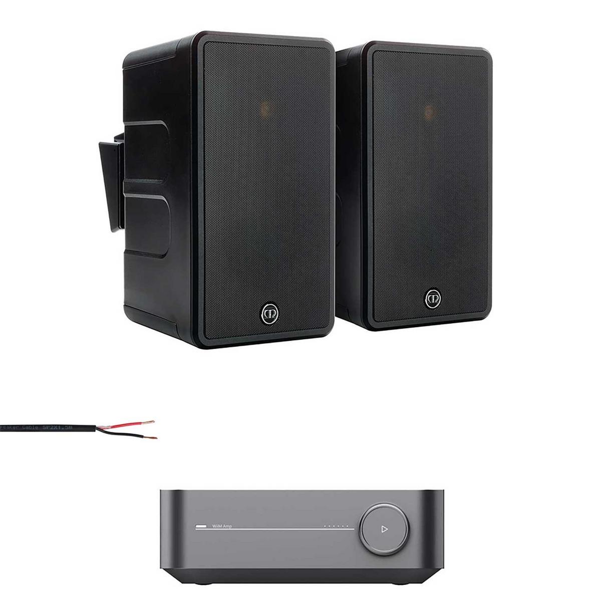 WiiM Amp with Monitor Audio Climate 60 Outdoor Speakers & 50M Burial Cable - main image