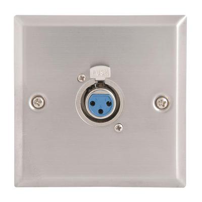 Steel Female XLR Wallplate - Single