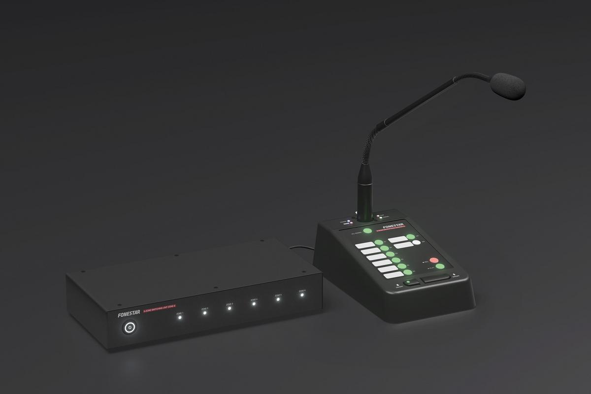 Fonestar ZONEMIC-6 6-Zone Desktop Paging Microphone - main image