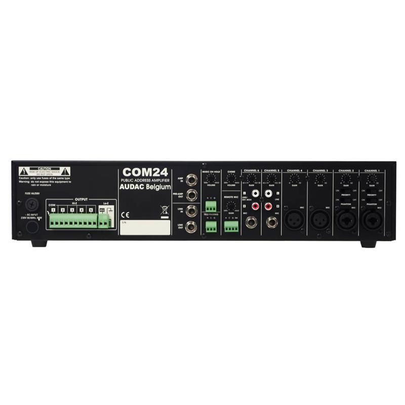 Audac COM24 5 Zone PA Amplifier 100V & 4 Ohm - 240W - main image