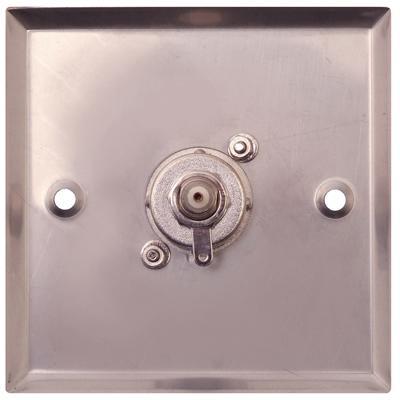 Silver Metal AV Wall Plate with BNC Socket - main image